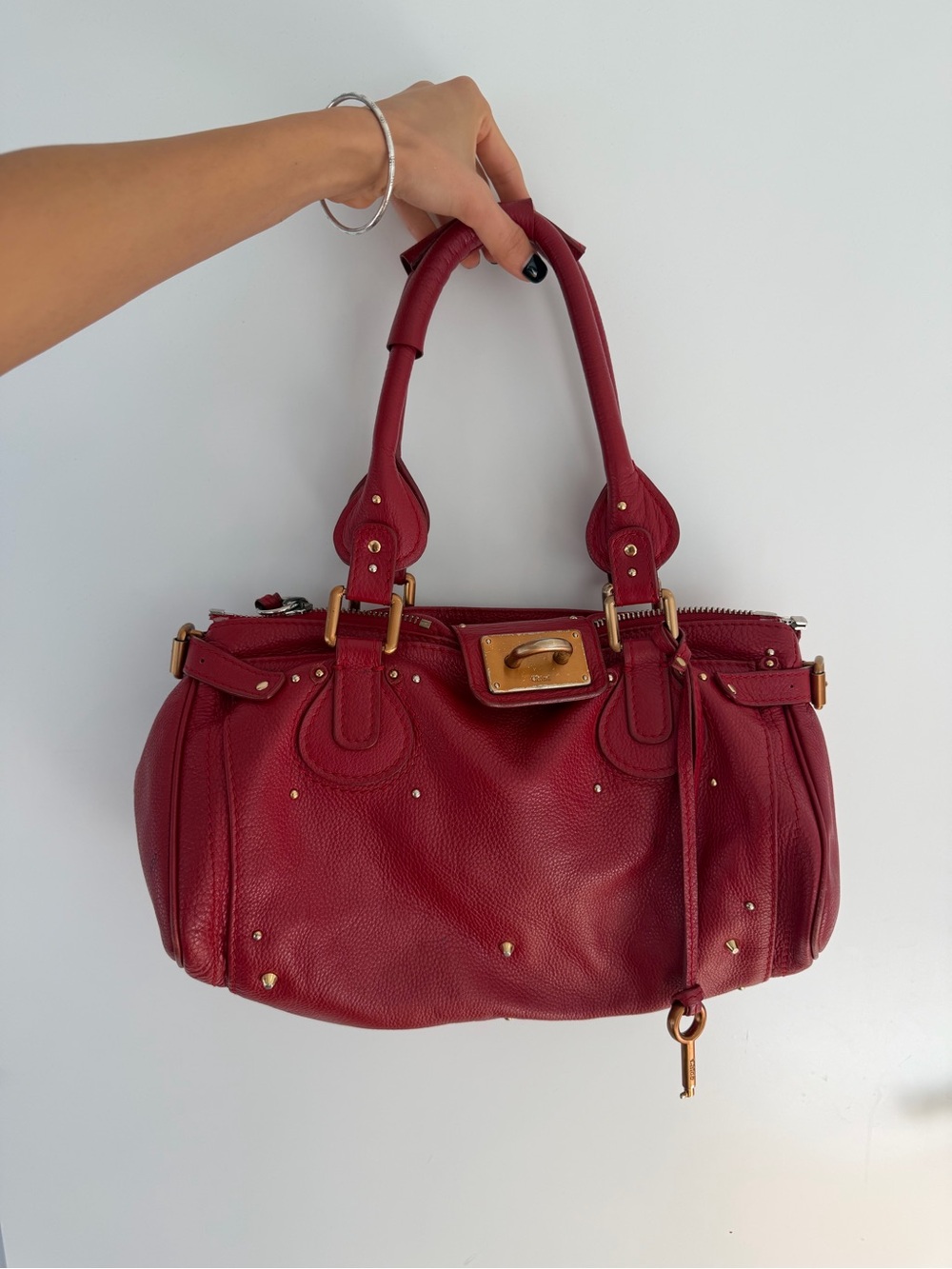 RED CHLOE PADDINGTON BAG